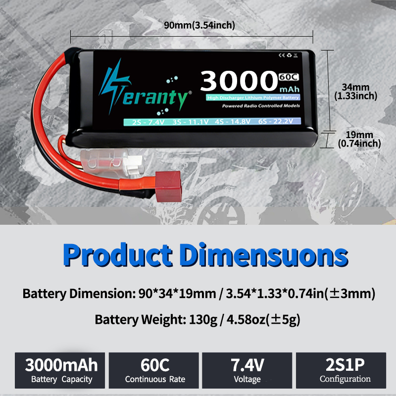 Batteria Lipo TERANTY 2S 3000m - Rc Hobby Grade Car recensione e prezzo