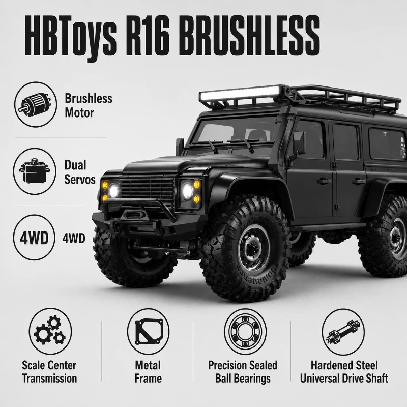 HuangBo R16 1/16 Rock Crawler  - Rc Hobby Grade Car recensione e prezzo