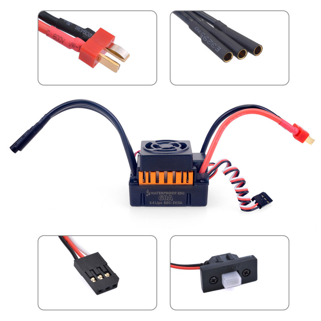 1/10 1/12 1/14 RC Parte Imperm - Esc Waterproof 60A recensione e prezzo